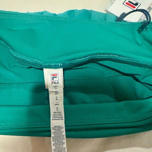 NWT FILA Women's Heritage Pleated Tennis Skirt Marine Green Small - Picture 10 of 14